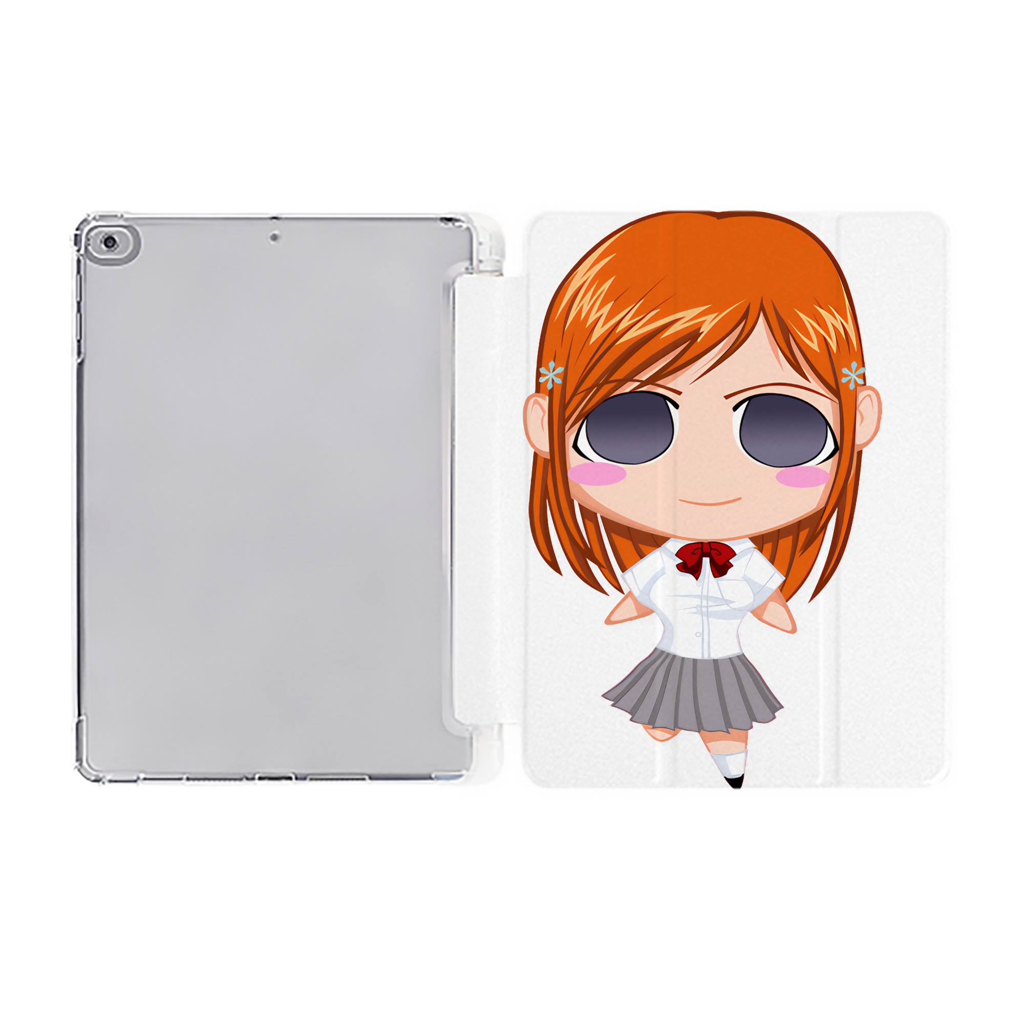 （画像用） ブリーチ 井上織姫（いのうえおりひめ） BLEACH Inoue Orihime IPad ケース ペン収納付き 三つ折りスタンド PUレザー×シリコン 対応機種9.5/10.5/10.9インチ